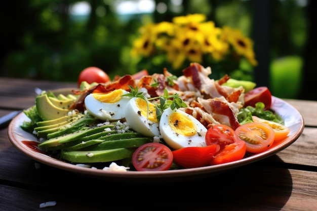 Der Cobb-Salat ist ein generativer amerikanischer Gartensalat