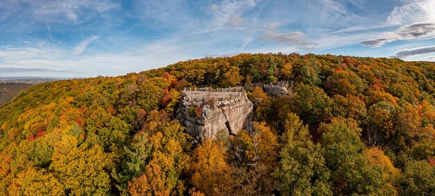 Der Coopers Rock State Park überblickt den Cheat River in West Virginia mit Herbstfarben