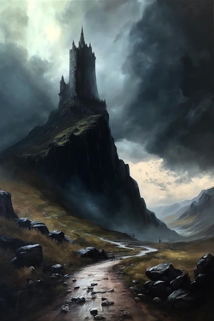 Der dunkle Turm des Schlosses