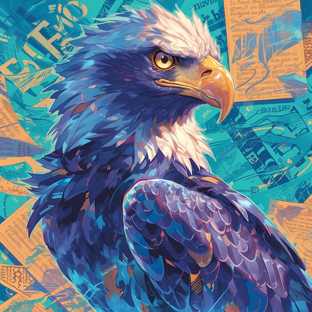 Der entschlossene Adler ist ein Symbol für Mut und Macht