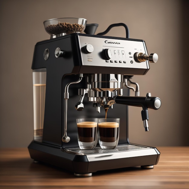 Der Espresso-Kaffee und die Maschine