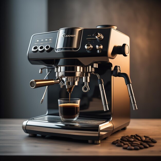 Der Espresso-Kaffee und die Maschine