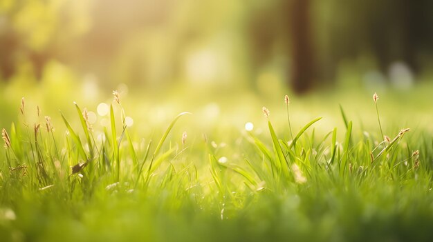 Foto der ewige frühling ein sonniger garten voller glücklicher grünheit