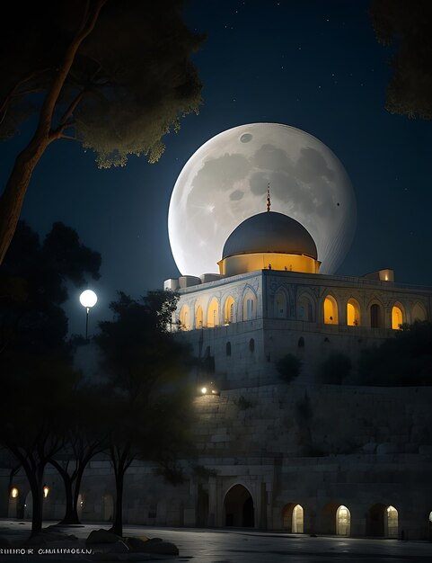 Foto der felskuppel jerusalem israel generative ai