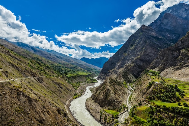 Der Fluss Chandra im Himalaya