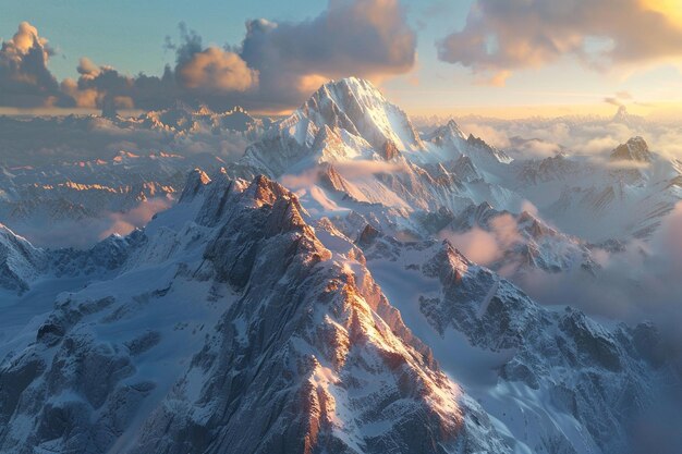 Der Gipfel der Rocky Mountains in der Morgendämmerung