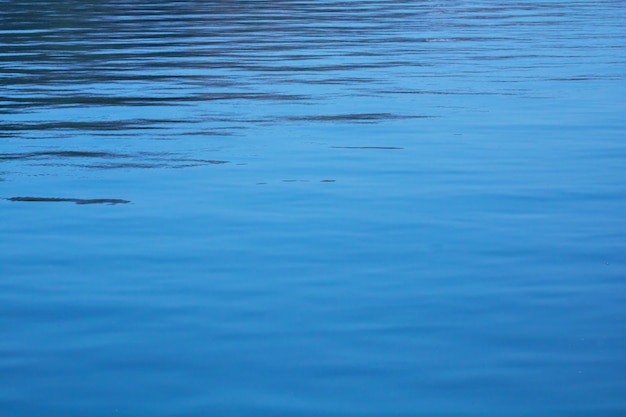 Der glatte natürliche Hintergrund des blauen Wassers mit Bokeh