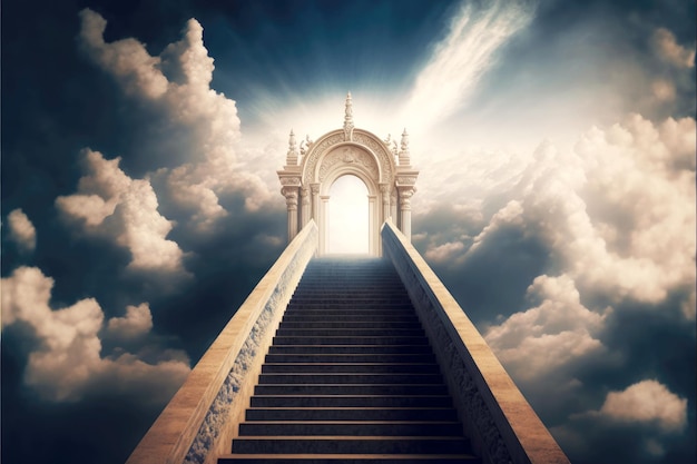 Der Glaube an die Religion ist eine lange Treppe zum Himmel