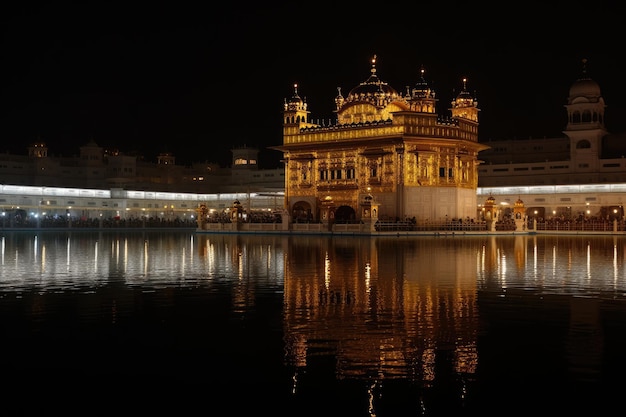 Der goldene Tempel von Amritsar spiegelt Frieden und Spiritualität in der generativen IA wider