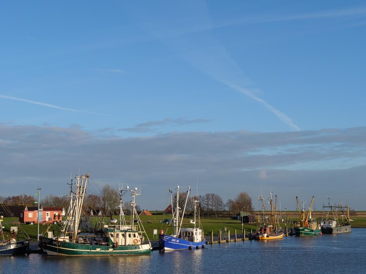Foto der hafen von greetsiel an der nordsee