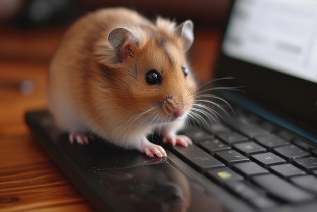 Der Hamster am Laptop