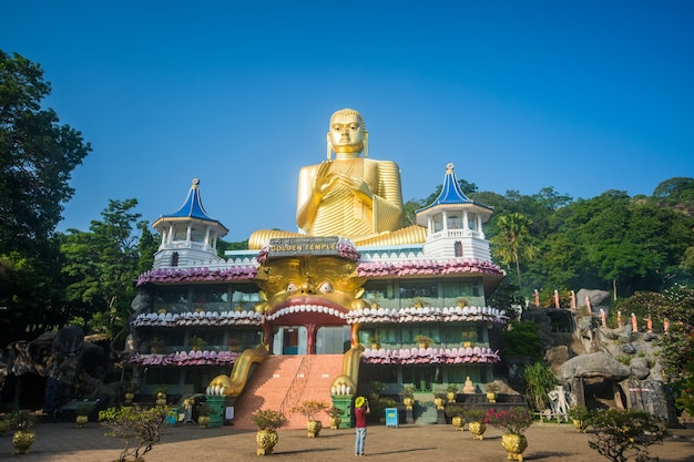 Der heilige goldene Tempel von Dambulla in Sri Lanka