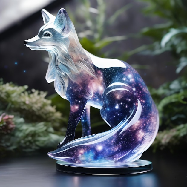 Der Himmlische Fuchs Ein Glasmeisterwerk kosmischer Pracht