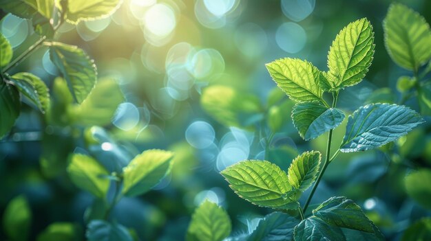 Der Hintergrund besteht aus verschwommenem Laub und Himmel mit einem hellen Bokeh Ein verschwommener abstrakter Sommerhintergrund mit natürlichen grünen Blättern als Titelseite