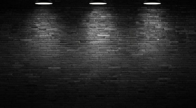 Der Hintergrund der schwarzen Mauer und das Licht der Lampe.