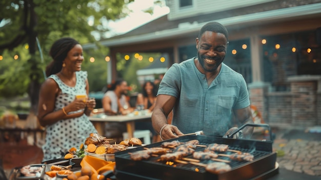 Der Hinterhof-Bliss-Mann grillt gerne an einem warmen Abend umgeben von glücklichen Gästen