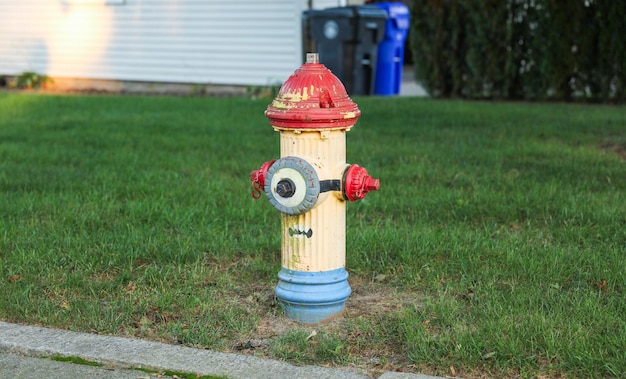 Der Hydrant steht bereit, ein Symbol für Sicherheitsbereitschaft und lebenswichtige Verbindung zum Löschen von Notfällen