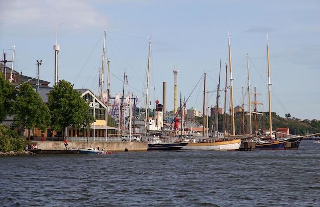 Der Jachthafen in Stockholm Schweden