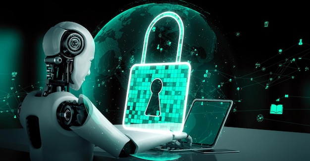 Der KI-Roboter Huminoid nutzt Cloud-Computing-Technologie, um Daten auf einem Online-Server zu speichern