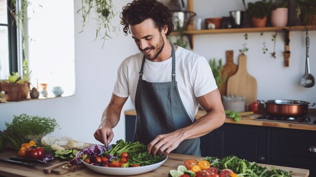 Foto der koch kocht