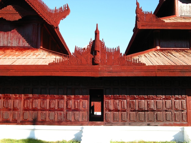 Foto der königliche palast in mandalay myanmar