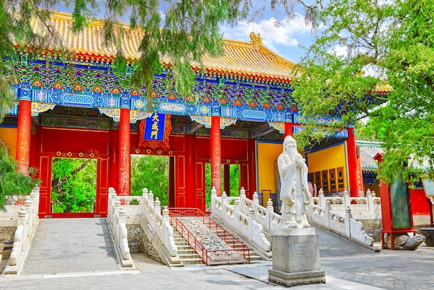 Der Konfuzius-Tempel in Peking ist der zweitgrößte Konfuzius-Tempel in China. Peking.