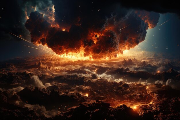 Der kosmische Armageddon, der Gerichtstag des Planeten Erde