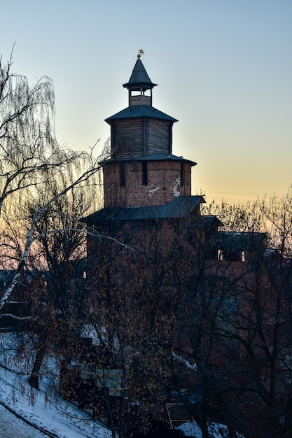 Der Kreml bei Sonnenuntergang. Nischni Nowgorod