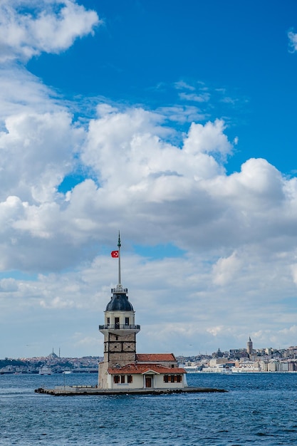 Foto der leanderturm in der bosporus-istanbul-türkei