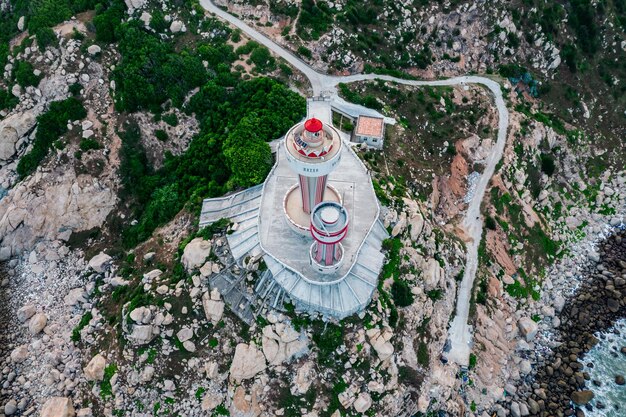 Der Leuchtturm befindet sich auf der Insel Nan'ao in der Provinz Guangdong in China