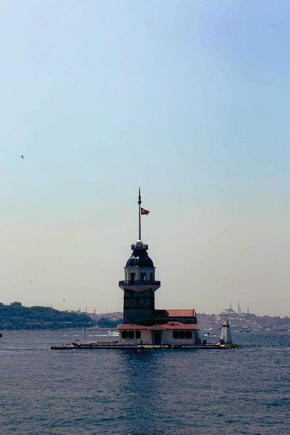 Der Maiden's Tower Istanbul Türkei Kiz Kulesi auch bekannt als Leander's Tower Tower of Leandros