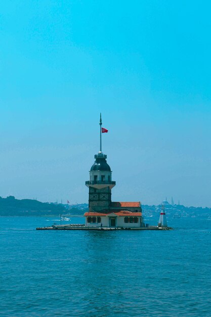 Der Maiden's Tower, Istanbul, Türkei Kz Kulesi, auch bekannt als Leander's Tower (Tower of Leandros)