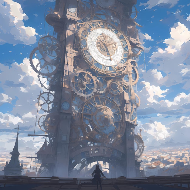 Der majestätische Uhrturm, ein Symbol der Zeit