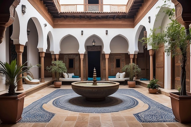 Foto der marokkanische riad courtyard