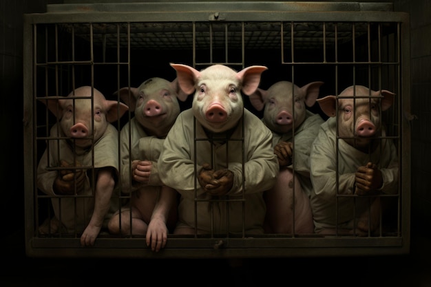 Der merkwürdige Fall der fünf gefangenen Schweine in einem Käfig AR 32