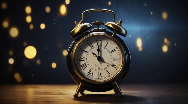 Der Mitternachts-Countdown, ein altmodischer Wecker, symbolisiert Erfolg.