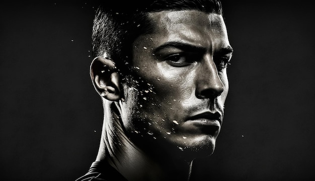 Der modische Fußballspieler Cristiano Ronaldo Ai hat Kunst geschaffen