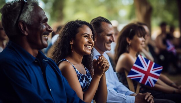 der Moment einer traditionellen Australischen Staatsbürgerschaftszeremonie