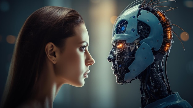 Der Moment, in dem sich Mensch und Roboter treffen
