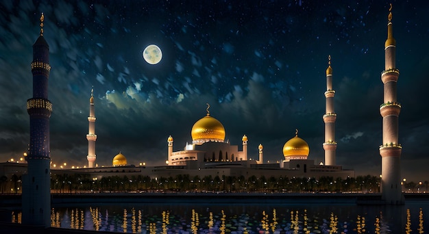 Der Mond über der Moschee