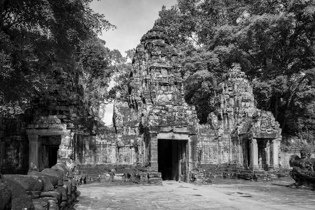 Foto der mono-haupteingang zu den preah khan-ruinen