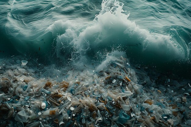 Der Ozean ist von Plastikverschmutzung überflutet