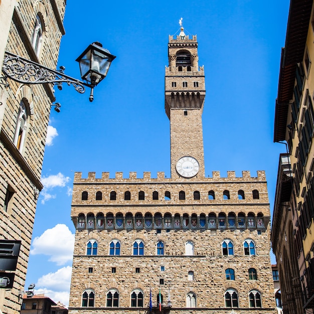 Der Palazzo Vecchio ("Alter Palast") ist das Rathaus von Florenz, Italien.