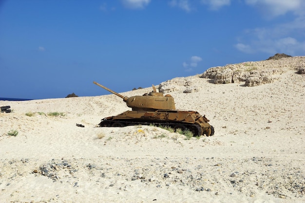 Der Panzer Insel Sokotra Indischer Ozean Jemen