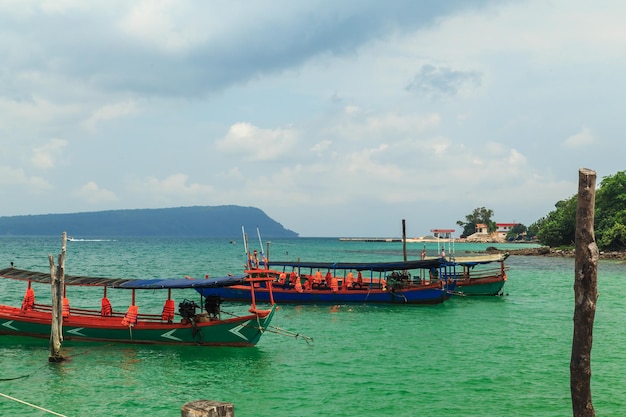 Der Pier auf der Insel Koh Rong, Kambodscha - 19. April 2018.