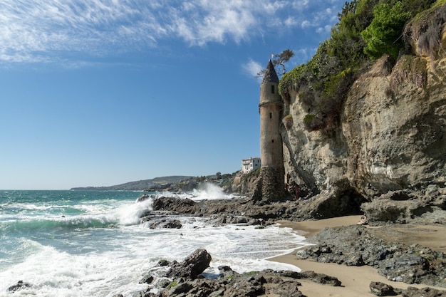 Der Piratenturm am Victoria Beach in Laguna Beach, Südkalifornien, USA