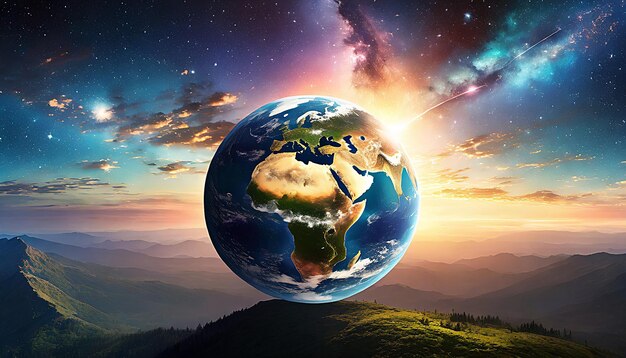 Der Planet Erde im Weltfrieden