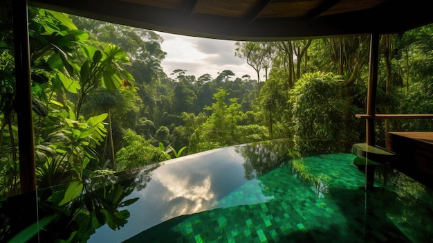 Der Pool im Ubud Resort auf Bali