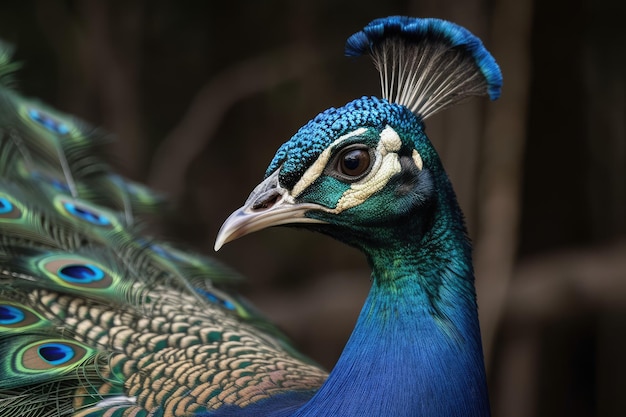 Der prächtige Pfau für einen Spaziergang