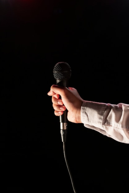 Foto der prozess der schaffung von stand-up-comedy